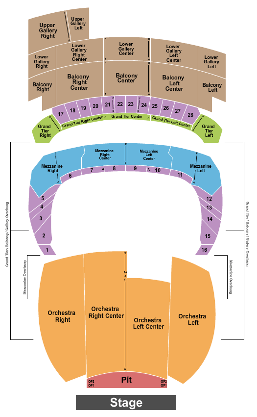 Orpheum Theatre The Nutcracker Seating Chart
